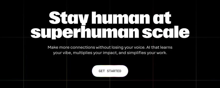 Manychat AI page hero — Stay human at superhuman scale.